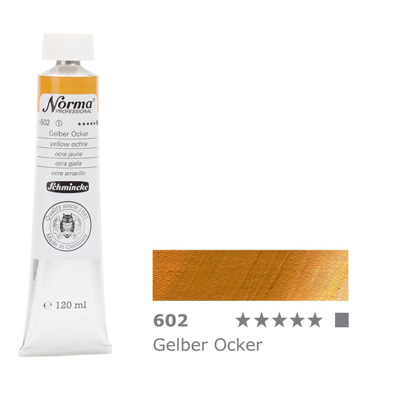 Farba olejna Schmincke Norma Professional 120 ml nr 602 Yellow Ochre - gart.pl