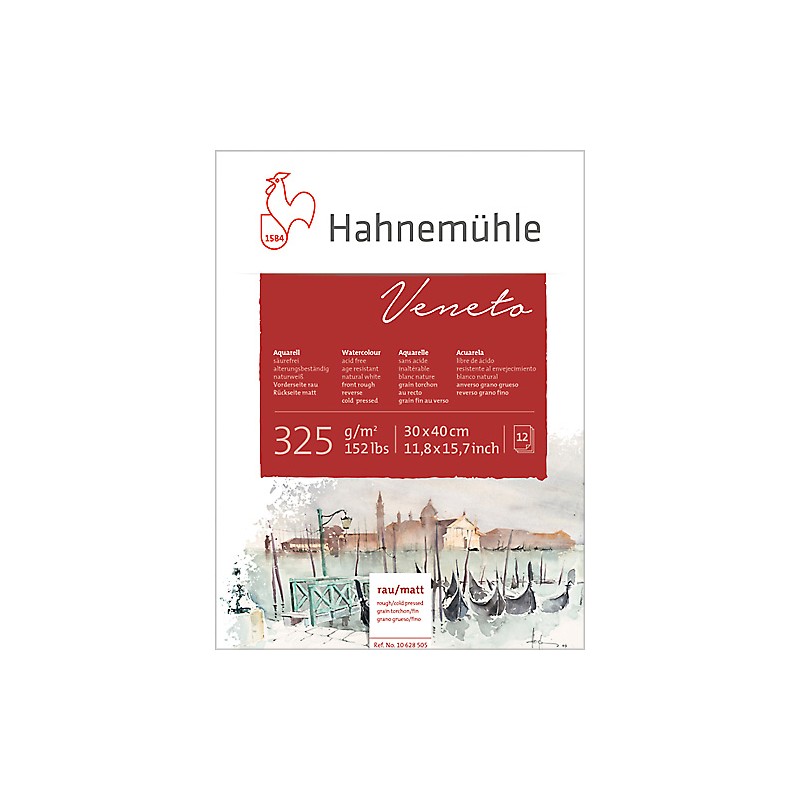 Blok do akwareli Hahnemuhle Veneto 325g rough/cold pressed - 30x40cm