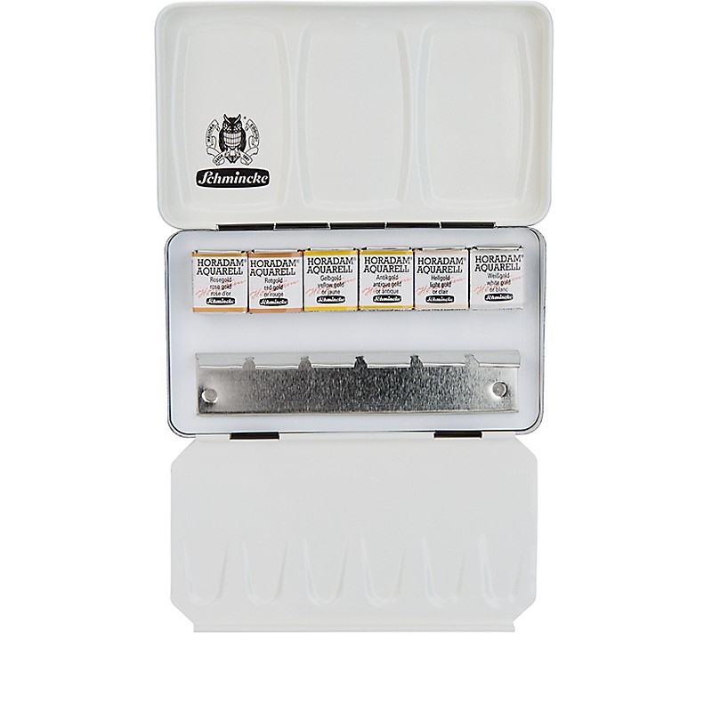 Komplet akwareli Horadam 6 x 1/2 kostek w metalowej kasecie - art. 74777097