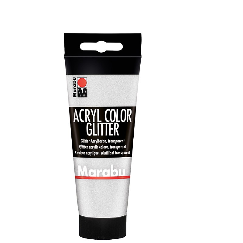 Brokatowa srebrna farba akrylowa Marabu Acryl Color 100 ml - sklep gart.pl