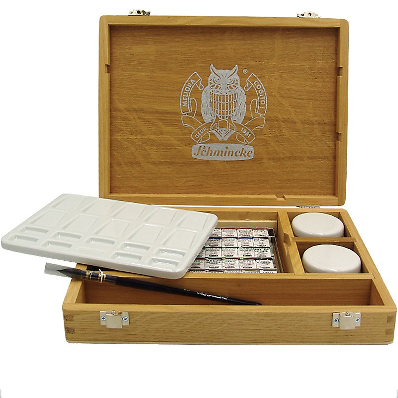 Komplet akwareli HORADAM 50x1/2 kostek w dębowej kasecie