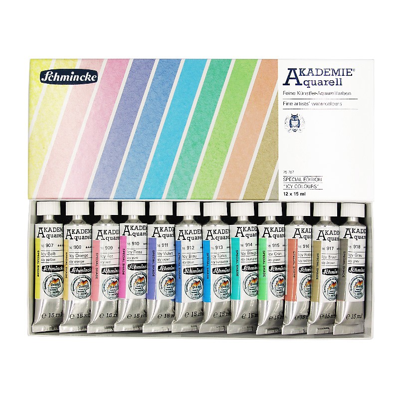 Komplet akwareli AKADEMIE 12 x 15 ml - art. 75767097