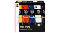 Komplet farb akrylowych Marabu ACRYL COLOR 5x100 ml - art. 1201000000087