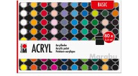 Komplet farb akrylowych Marabu ACRYL 80x3,5ml - art. 1210000000207
