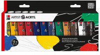 Komplet farb akrylowych Marabu ARTIST ACRYL 12x22 ml