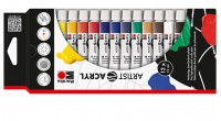Komplet farb akrylowych Marabu ARTIST ACRYL 12x12 ml
