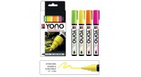 Marabu YONO Marker zestaw markerów akrylowych 4 kol. 1,5-3 mm NEONOWE - art. 1240000004000