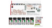 Zestaw farb do marmurkowania Marabu EASY MARBLE 6 x 15 ml PASTEL