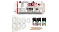 Zestaw farb do marmurkowania Marabu SWEET EASTER BOX 3x15 ml + 7 plastikowych jajek do malowania