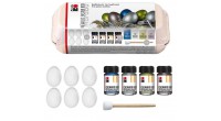 Zestaw farb z efektem złota Marabu METALLIC EASTER BOX 4 x 15 ml + 6 jajek