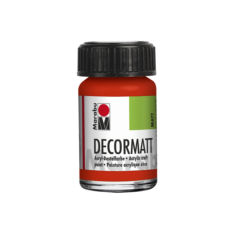 farba akrylowa matowa Marabu DECORMAT 15 ml Light Vermilion - gart.pl