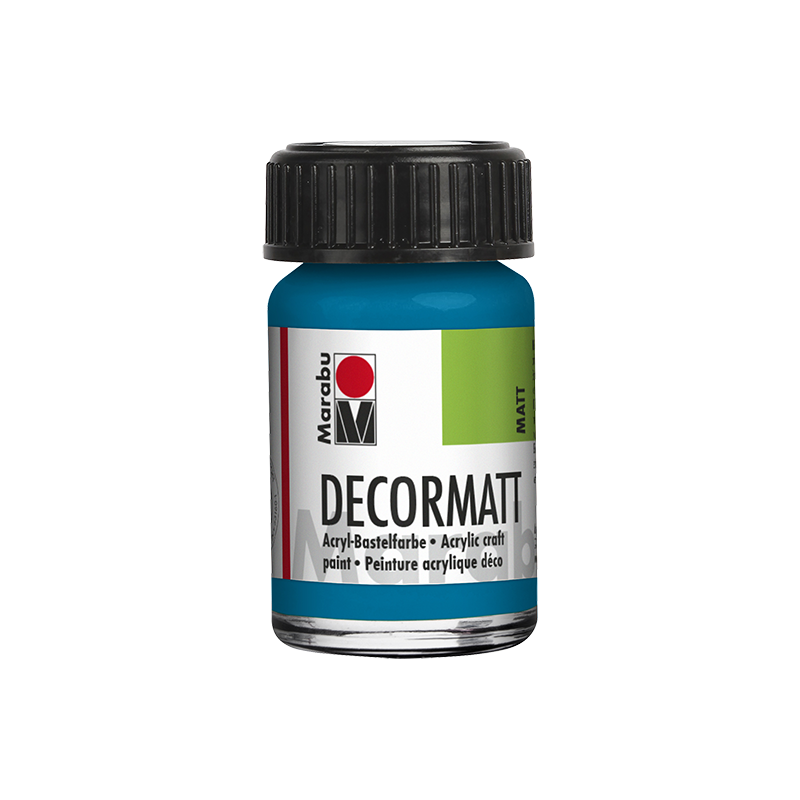 farba akrylowa matowa Marabu DECORMATT 15 ml Cyan - gart.pl