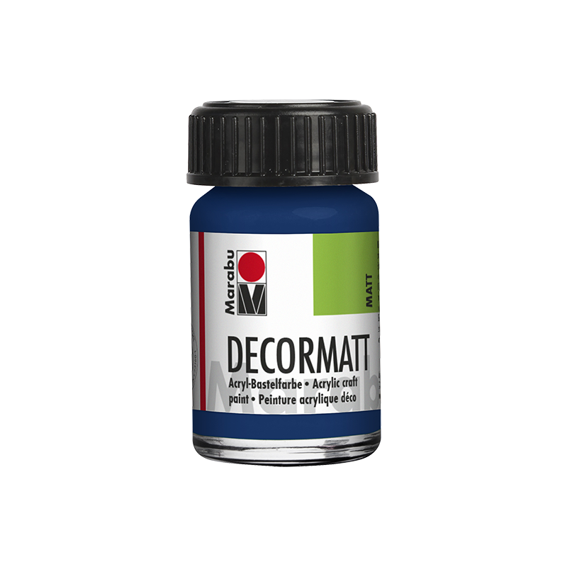 farba akrylowa matowa Marabu DECORMATT 15 ml Dark Blue - gart.pl