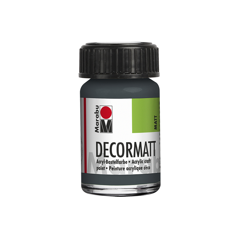farba akrylowa matowa Marabu DECORMATT 15 ml Dark Grey - gart.pl