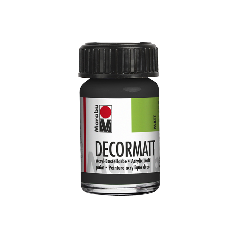 farba akrylowa matowa Marabu DECORMATT 15 ml Black - gart.pl