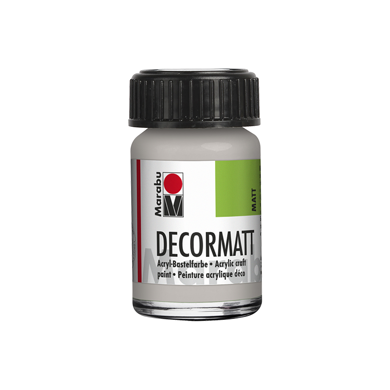 farba akrylowa matowa Marabu DECORMATT 15 ml Metallic Silver - gart.pl