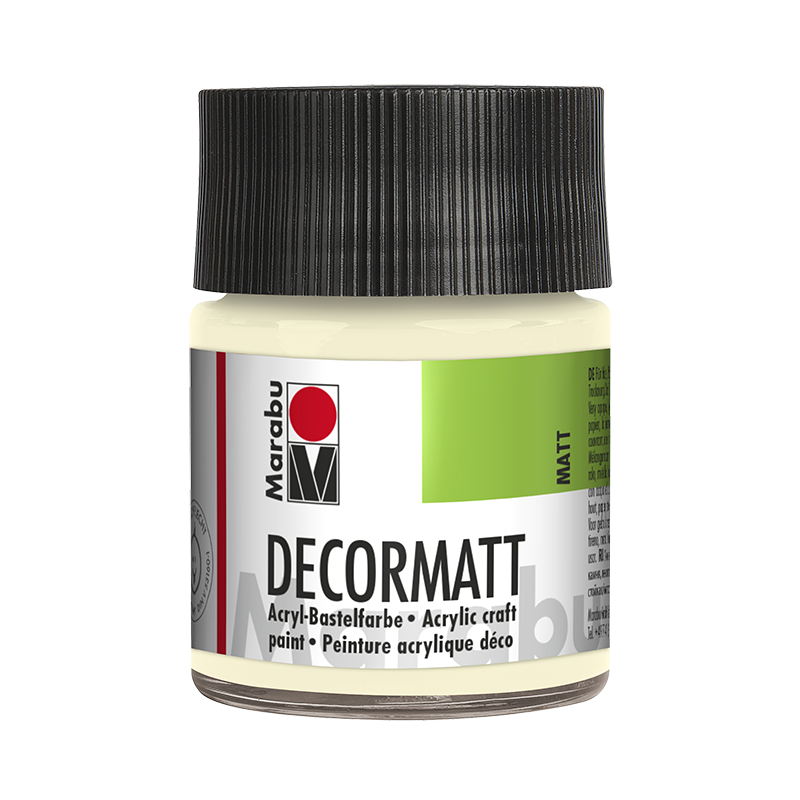 Farba akrylowa matowa do drewna Marabu DECORMATT 50 ml Ivory - gart.pl