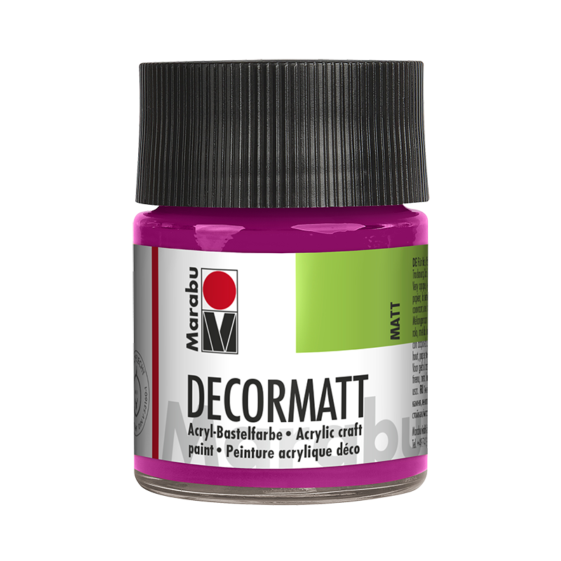 Farba akrylowa matowa do drewna Marabu DECORMATT 50 ml Magenta - gart.pl