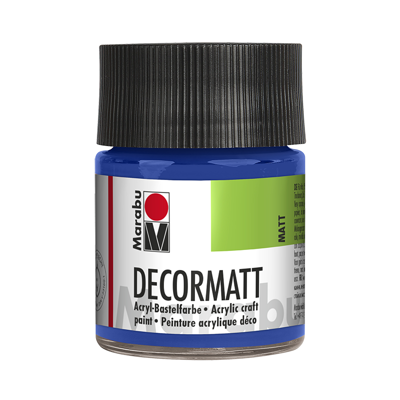 Farba akrylowa matowa do drewna Marabu DECORMATT 50 ml Ultramarine - gart.pl