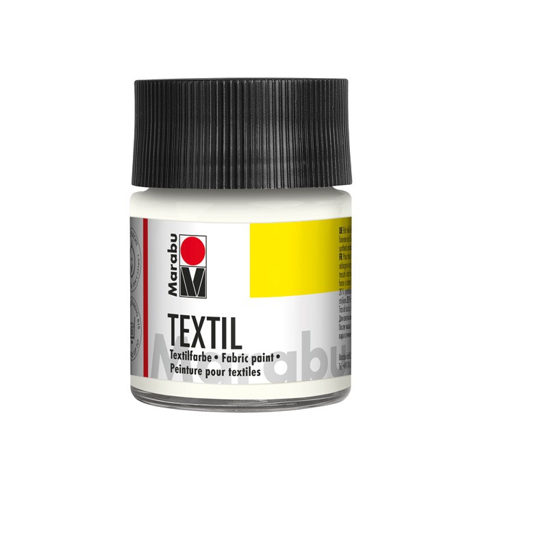 farba do tkanin jasnych Marabu TEXTIL nr 070 biała - 50 ml