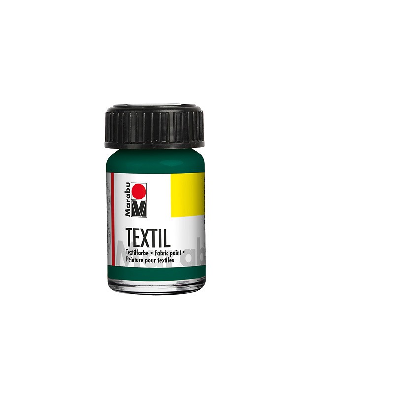 farba do tkanin jasnych Marabu TEXTIL nr 068 zielona ciemna - 15 ml