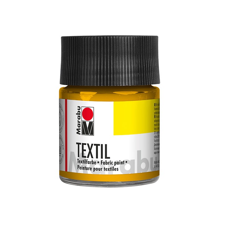 farba do tkanin jasnych Marabu TEXTIL nr 021 żołta - 15 ml