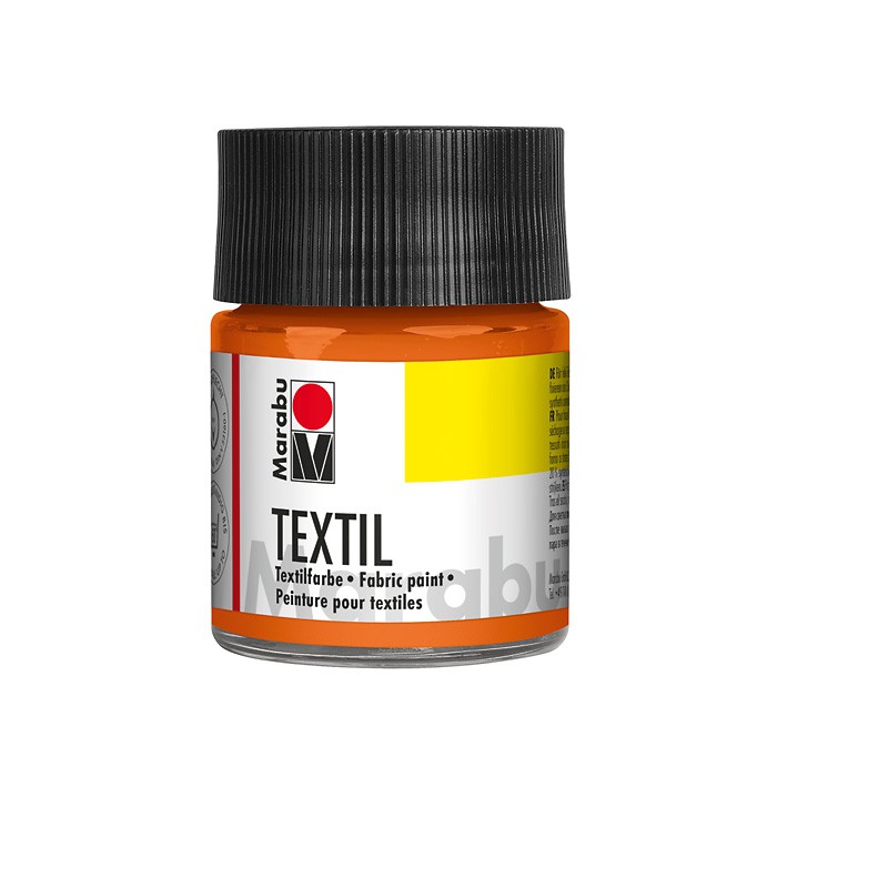 farba do tkanin jasnych Marabu TEXTIL nr 013 pomarańczowa - 50 ml