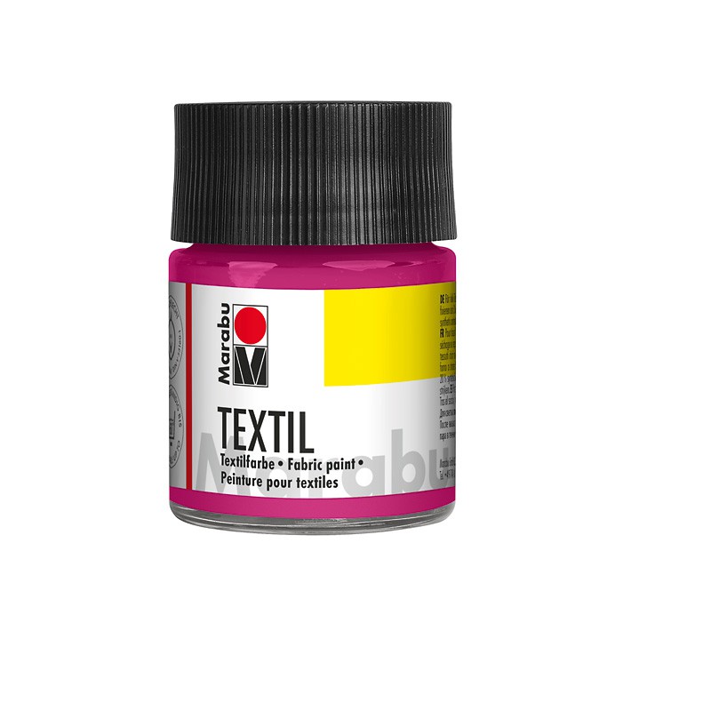 farba do tkanin ciemnych Marabu TEXTIL PLUS nr 005 malinowa - 50 ml