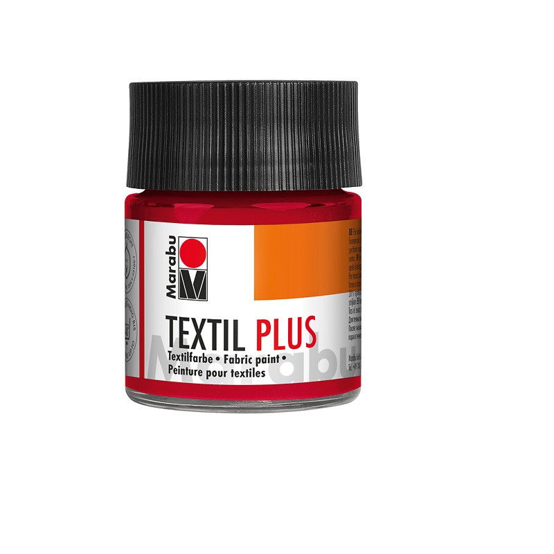 farba do tkanin ciemnych Marabu TEXTIL PLUS nr 032 karminowa - 50 ml