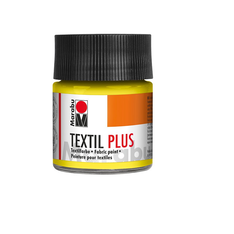 farba do tkanin ciemnych Marabu TEXTIL PLUS nr 020 cytrynowa - 50 ml