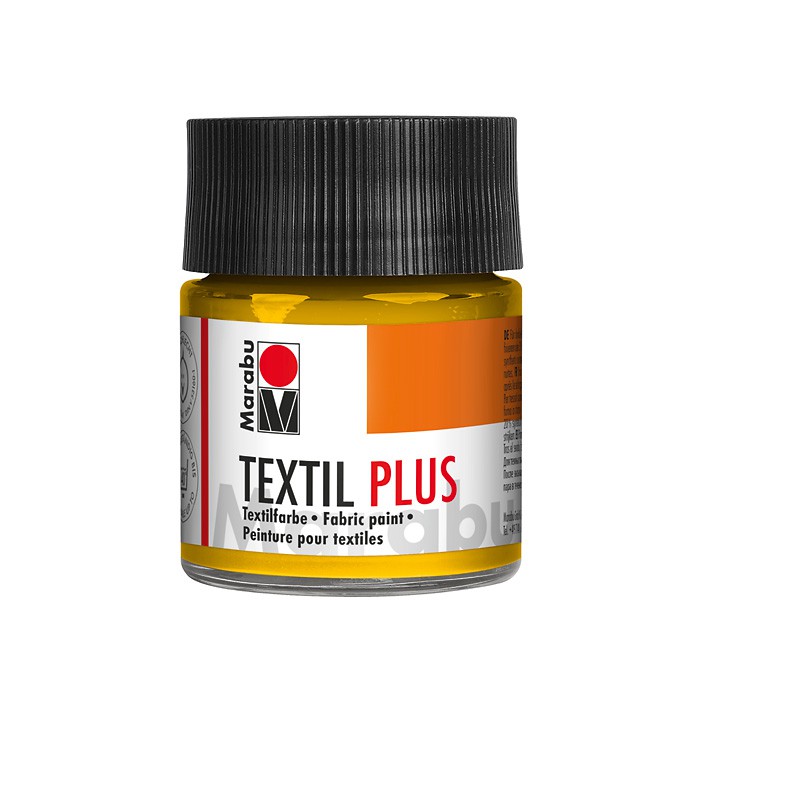 farba do tkanin ciemnych Marabu TEXTIL PLUS nr 021 żółta - 50 ml