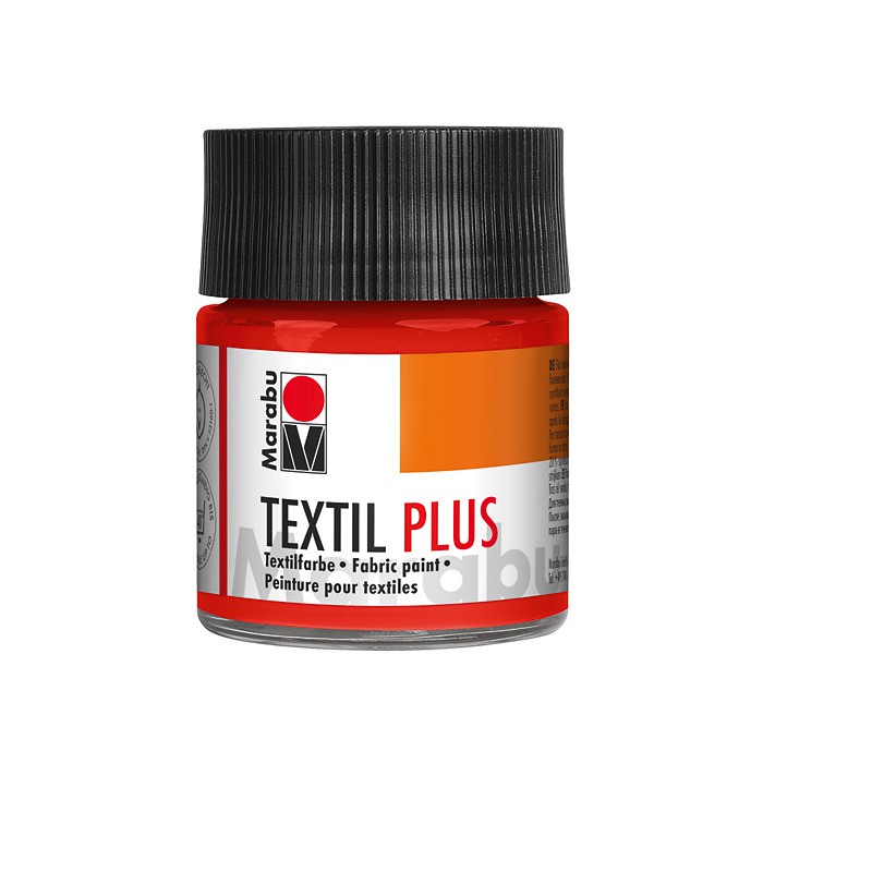 farba do tkanin ciemnych Marabu TEXTIL PLUS nr 030 czerwona - 50 ml