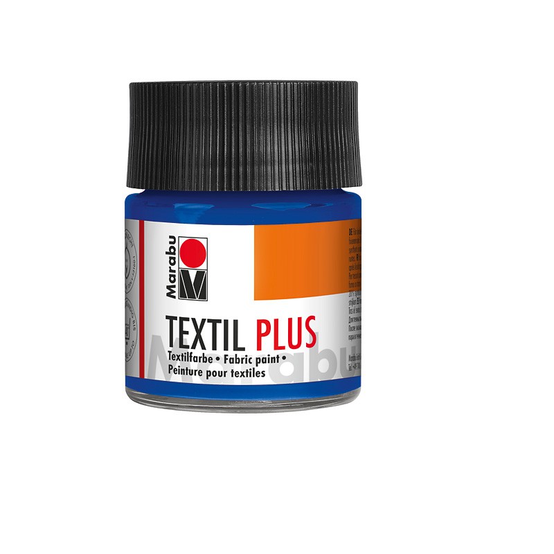 farba do tkanin ciemnych Marabu TEXTIL PLUS nr 055 ultramaryna - 50 ml