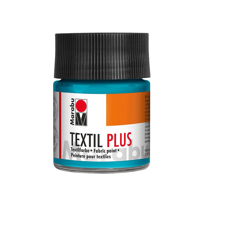 farba do tkanin ciemnych Marabu TEXTIL PLUS nr 091 turkusowa -50 ml