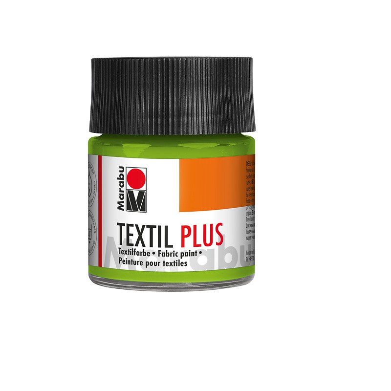 farba do tkanin ciemnych Marabu TEXTIL PLUS nr 061 jasna zielona - 50 ml