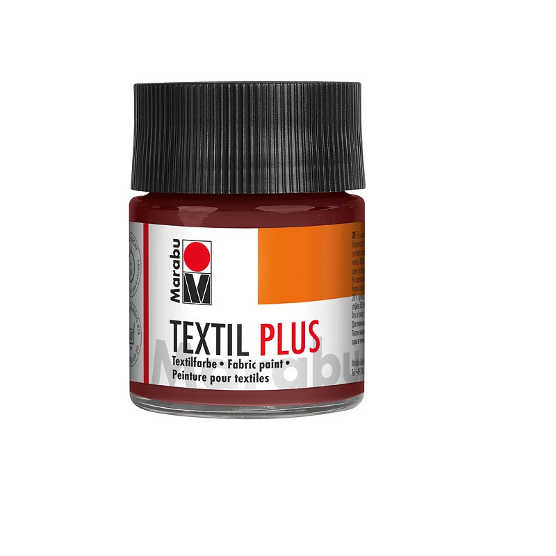 farba do tkanin ciemnych Marabu TEXTIL PLUS nr 046 brązowa - 50 ml