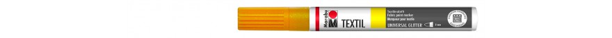 Marabu TEXTIL PAINTER GLITTER marker brokatowy do jasnych i ciemnych 3 mm - 523 glitter-orange
