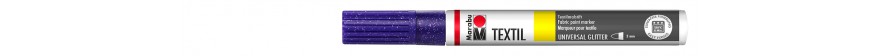 Marabu TEXTIL PAINTER GLITTER marker brokatowy do jasnych i ciemnych 3 mm - 551 glitter-violet