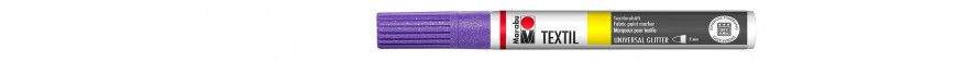 Marabu TEXTIL PAINTER GLITTER marker brokatowy do jasnych i ciemnych 3 mm - 537 glitter-lilac