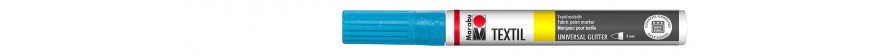 Marabu TEXTIL PAINTER GLITTER marker brokatowy do jasnych i ciemnych 3 mm - 592 glitter-petrol