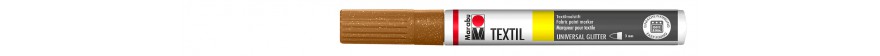 Marabu TEXTIL PAINTER GLITTER marker brokatowy do jasnych i ciemnych 3 mm - 546 glitter-brown