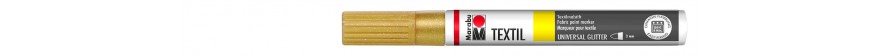 Marabu TEXTIL PAINTER GLITTER marker brokatowy do jasnych i ciemnych 3 mm - 584 glitter-gold