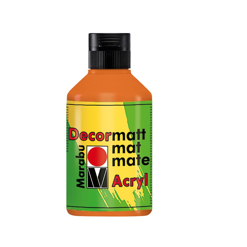 Farba akrylowa matowa do mebli Marabu DECORMAT 250 ml Orange - gart.pl