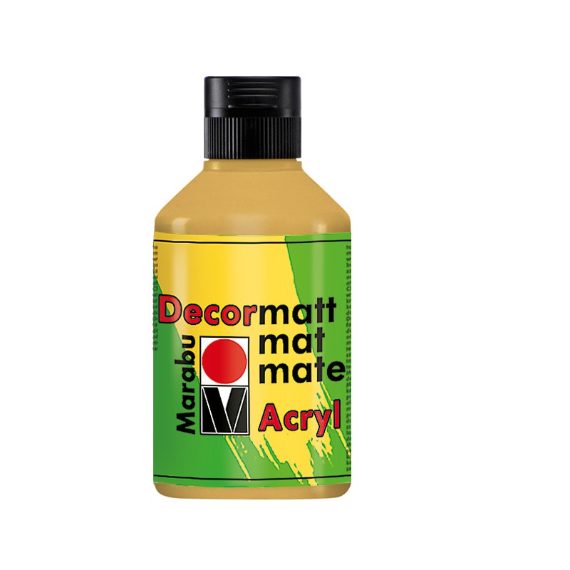 Farba akrylowa matowa do mebli Marabu DECORMAT 250 ml Metallic Gold - gart.pl