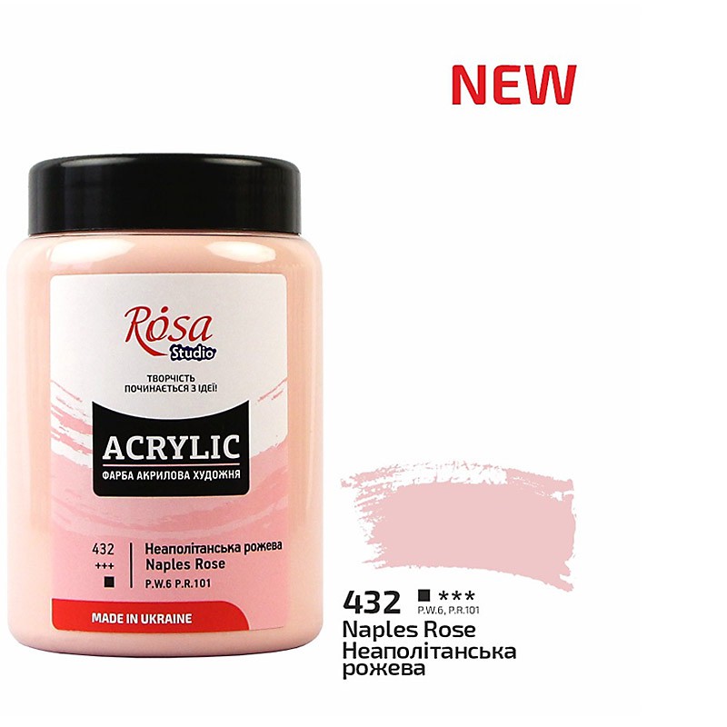 farba akrylowa Rosa STUDIO nr 432 Naples Rose  - sklep dla plastyków gart.pl