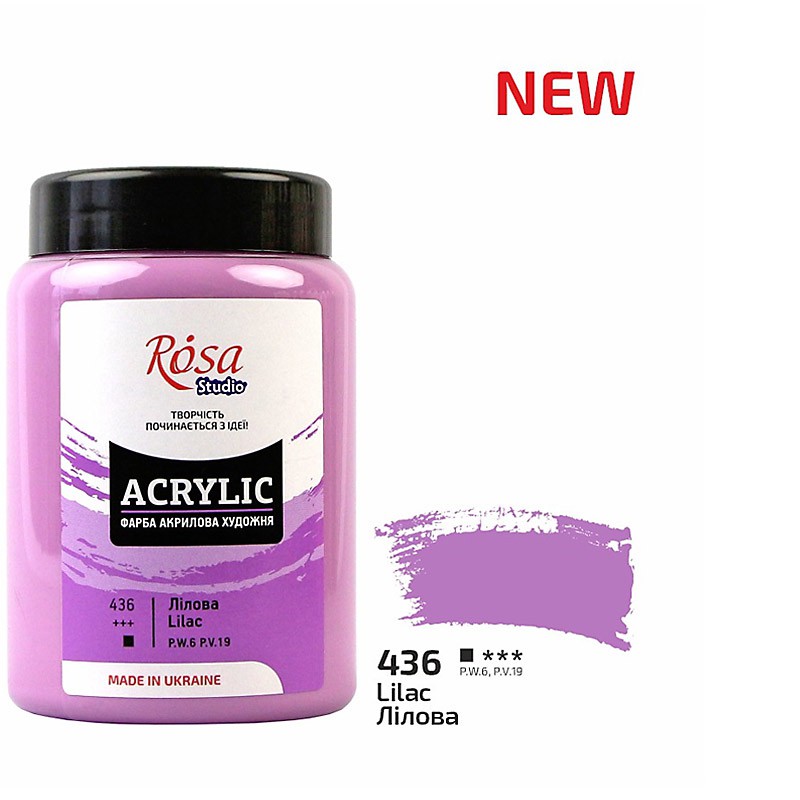 farba akrylowa Rosa STUDIO nr 436 Lilac - sklep dla plastyków gart.pl