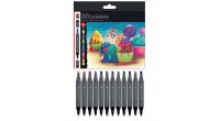 Marabu SKETCH MARKER GRAPHIX - zestaw SUGARHOLIC - 12 szt. - gart.pl