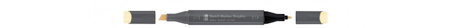 Marabu SKETCH MARKER GRAPHIX marker dwustronny - kolor: 218 pastel yellow