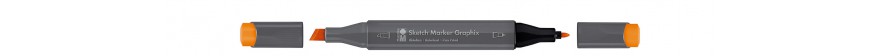 Marabu SKETCH MARKER GRAPHIX marker dwustronny - kolor: 925 brilliant orange