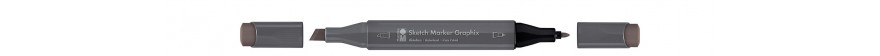 Marabu SKETCH MARKER GRAPHIX marker dwustronny - kolor: 988 warm grey deep